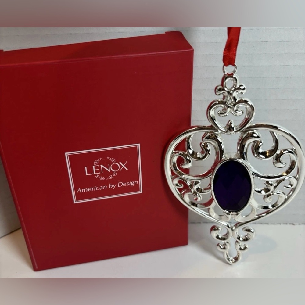 Lenox Bejeweled Spire Ornament Silverplate Christmas Keepsake